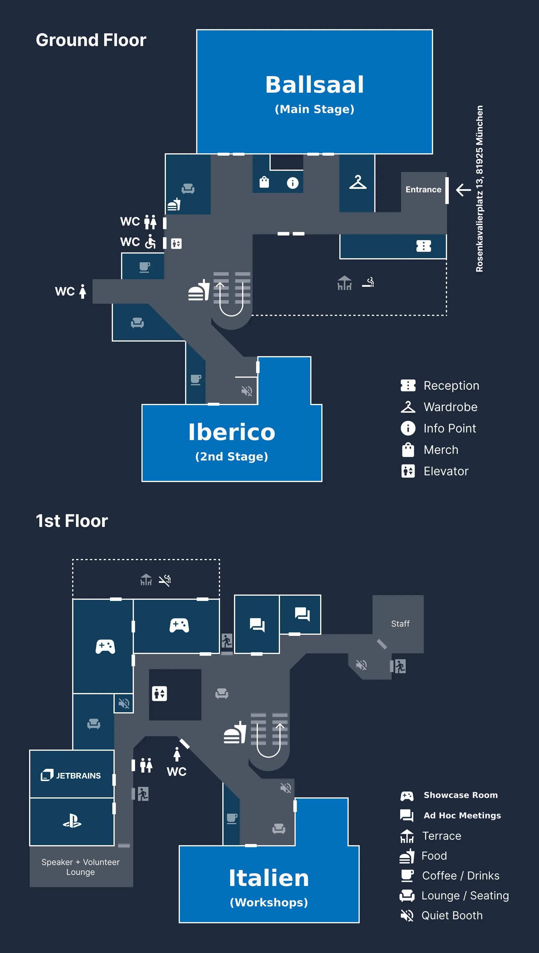 Venue map for GodotFest 2025